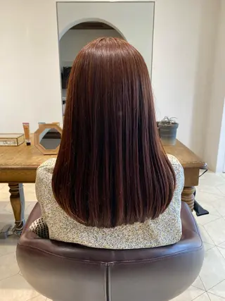 ミディアム カラー 大倉 未波のヘアスタイル