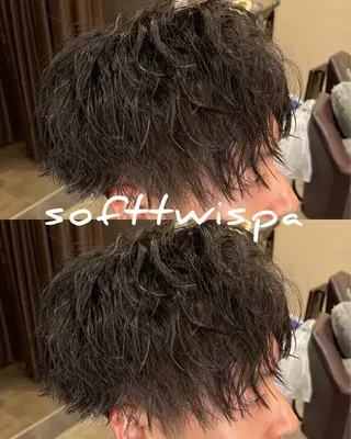 パーマ メンズ 仙台/メンズ/ フェザー/リョウのヘアスタイル