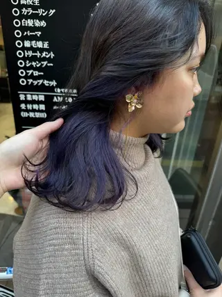 ミディアム カラー ヘアアレンジ 目黒 碧人のヘアスタイル