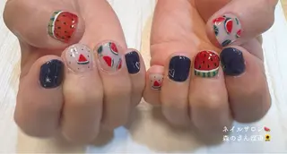 ネイル 森のさんぽ道所属・ショートネイル 森のさんぽ道のネイルデザイン