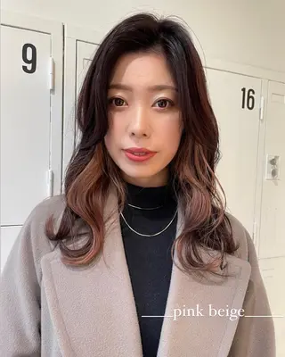 ロング カラー ウルフ/似合わせ レイヤー/RIHOのヘアスタイル