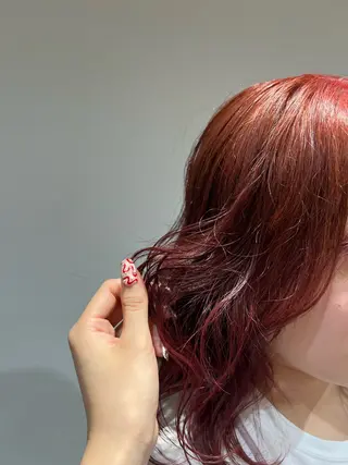 ミディアム カラー ワタナベ モカ🦢ダブルカラーのヘアスタイル