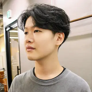 パーマ メンズ 藤川迅 当日予約可！ 名古屋パーマのヘアスタイル