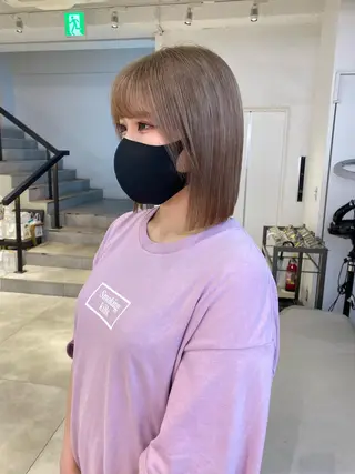 ショート カラー 顔周りカット/透明感 カラー✂️MEIのヘアスタイル