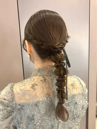 ロング ヘアアレンジ Iris by artina 武蔵小杉店【イリス バイ アルティナ】所属・🎼レイヤー/顔周り カット/nene♬のヘアスタイル
