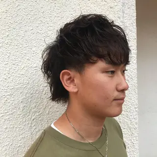 ショート カラー パーマ メンズ JUNTA 梅田茶屋町のヘアスタイル