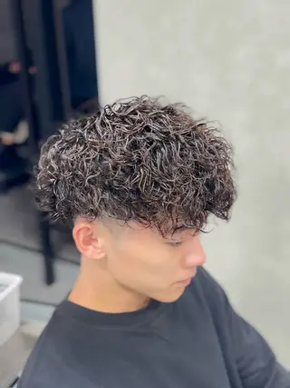 ミディアム パーマ メンズ 🔮メンズ縮毛矯正 毛流れパーマ💎竹永のヘアスタイル