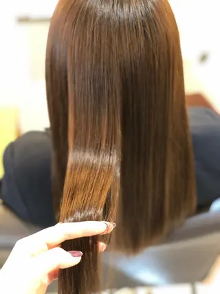 セミロング パーマ 顔周りデザイン/ ママ美容師/濱ほのかのヘアスタイル