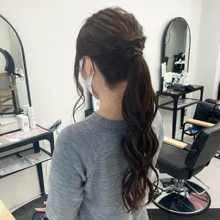 ミディアム カラー パーマ ヘアアレンジ メンズ キッズ ネイル マツエク・マツパ アイブロウ mona/ ストレートスタイル✨のヘアスタイル