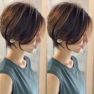 ショート カラー Laff新宿所属・縮毛矯正/ボブ 新宿/ショート/航輝のヘアスタイル