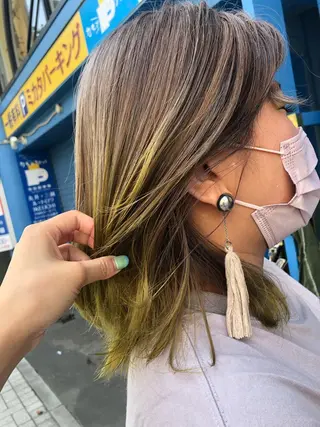 ミディアム カラー 周りと差のつくハイト ーン🥣AZUKIのヘアスタイル