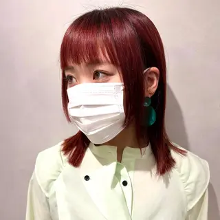ミディアム カラー デザインカラー/パー マ🦖外岡咲希🦖のヘアスタイル