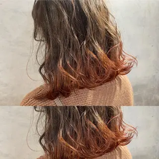 ミディアム カラー ツキノキ ミナのヘアスタイル