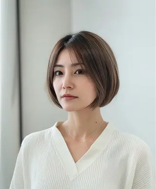 ショート 40代以上限定 縮毛矯正モデル募集のヘアスタイル