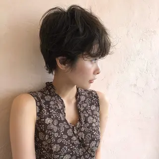 ショート カラー riffdesign labo帝塚山/竹井のヘアスタイル