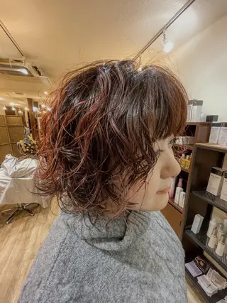 ミディアム パーマ Miyamoto Yasuchikaのヘアスタイル