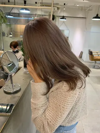 セミロング カラー REINA☁️透明感 カラー/ぷつっと♡のヘアスタイル