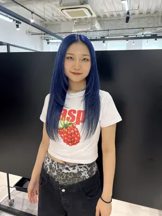 ロング カラー kimika🥑 メンズ/髪質改善のヘアスタイル