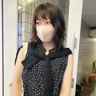 ミディアム パーマ パーマ美容師 hanaのヘアスタイル