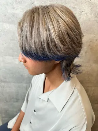 ミディアム カラー メンズ Bleachi 大宮West所属・鈴木拓也 メンズカットのヘアスタイル