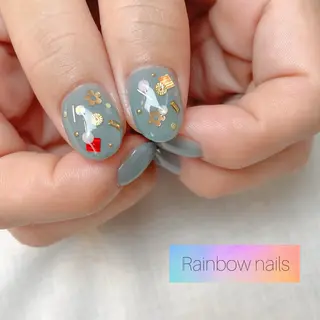ネイル Rainbow nailsくろちゃんのネイルデザイン