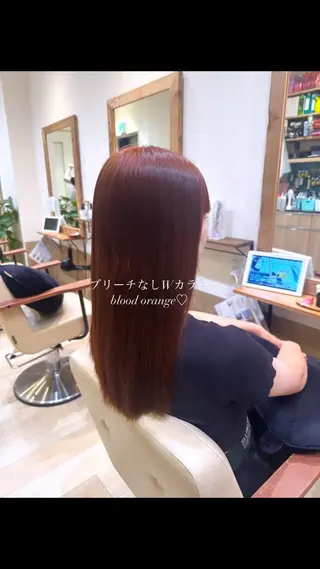 ロング カラー ブリーチなしカラー RURI🩵のヘアスタイル