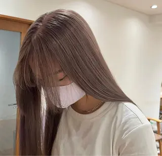 セミロング オリーブ/縮毛♡ Natsuno🩰のヘアスタイル