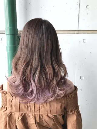 セミロング カラー 原山 直人のヘアスタイル