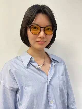 ショート カラー パーマ 金尾 凜のヘアスタイル
