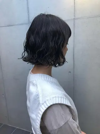 ショート パーマ ロングパーマ木村 ボブパーマのヘアスタイル