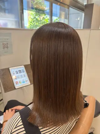 ミディアム カラー 頭皮×髪質改善 透明感カラー💎中村のヘアスタイル