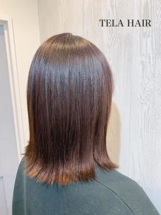 ミディアム カラー ヘアアレンジ HUENEST アカデミーサロンのヘアスタイル