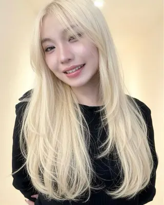 ロング カラー はな　ブリーチ ハイトーン/ 渋谷のヘアスタイル