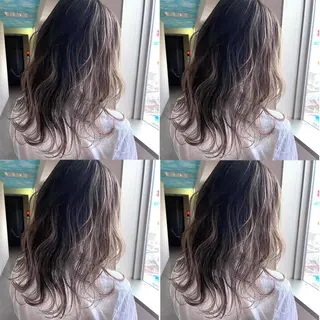 セミロング カラー 松井那津子 /ハイライトブリーチのヘアスタイル