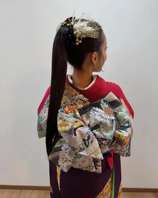 ロング ヘアアレンジ はるか/ヘアアレンジ ブリーチなしカラー♡のヘアスタイル