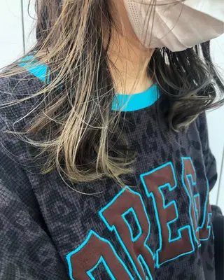 セミロング カラー デザインカット🎨 ボブ🫟おざきのヘアスタイル