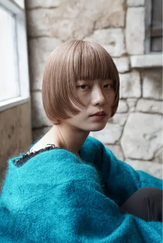 ミディアム カラー 祝田 巳幸のヘアスタイル