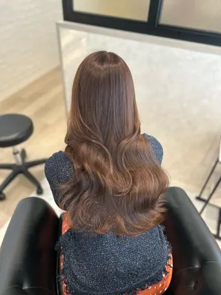 ロング カラー &chaLme   心斎橋所属・emi/髪質改善/ 韓国風/艶カラーのヘアスタイル