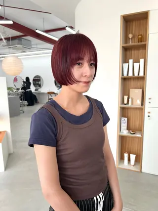 ショート カラー 似合わせカット/デザ インカラー/伊藤吏紀のヘアスタイル