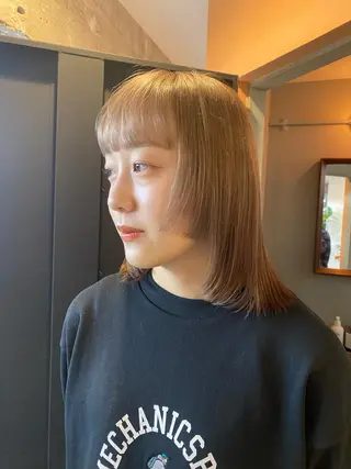 ミディアム Agu  hair rupia 金沢店所属・金沢美容室/ 艶髪/夜営業/JINのヘアスタイル