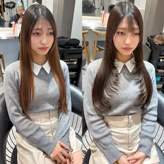 ロング 原宿/韓国レイヤー ボブ/顔周りYasuのヘアスタイル