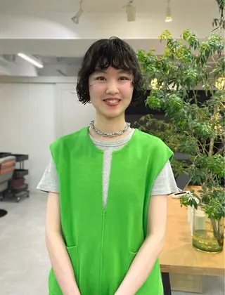 ショート パーマ レイヤーパーマ＊ 顔まわり似合わせのヘアスタイル