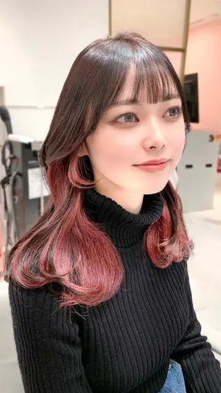 セミロング カラー 韓国ヘア/レイヤー/ 顔まわり/りょーとのヘアスタイル