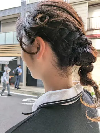 ヘアアレンジ 大人女性カット/ヘア セット✨️片本🌸のヘアスタイル