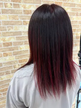 ミディアム カラー 温水 愛華のヘアスタイル