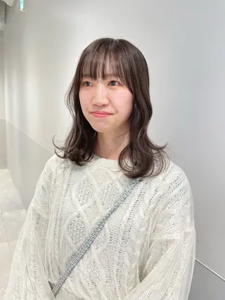 ミディアム SALOWIN  north茶屋町店所属・💎透明感カラー💎 ナチュラルテイストのヘアスタイル