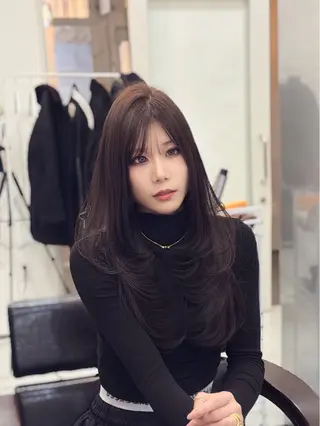 ロング LOMKH所属・シールエクステ/ レイヤー/タツヤのヘアスタイル