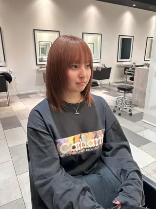 ミディアム カラー 中原 優美のヘアスタイル