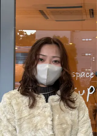 ミディアム パーマ hair  space Syrup所属・レディースパーマ/ 合田  有一朗のヘアスタイル