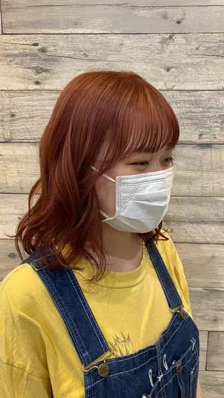 ミディアム カラー 片岡 令夏のヘアスタイル